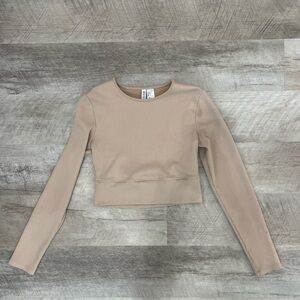 Women's Beige Long Sleeve Top